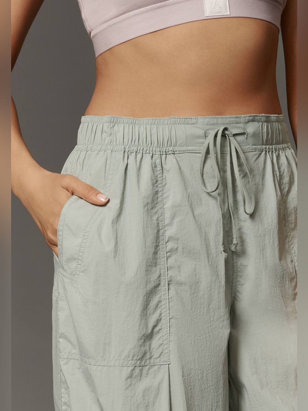 NWT Daily Practice Anthropologie Sage Parachute Cargo Pants Utility Wide Leg - Picture 5 of 13